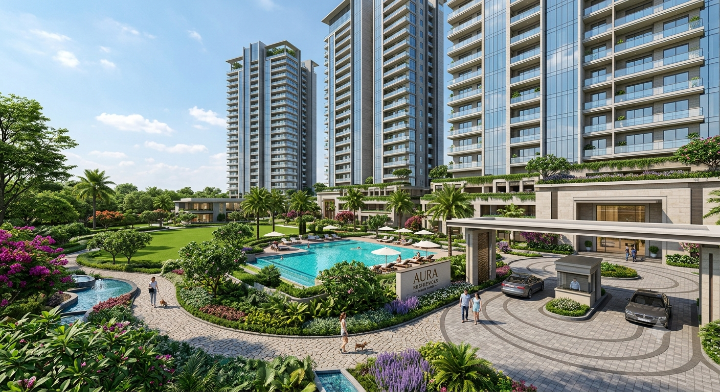 High-rise residential society towers