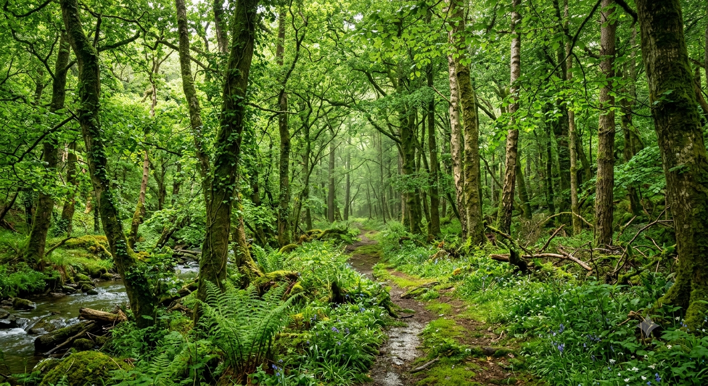 Dense green reserved forest belt near MET City