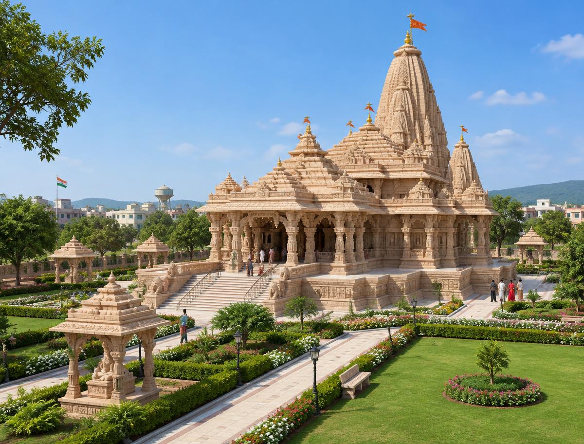 Temple in 3 acres